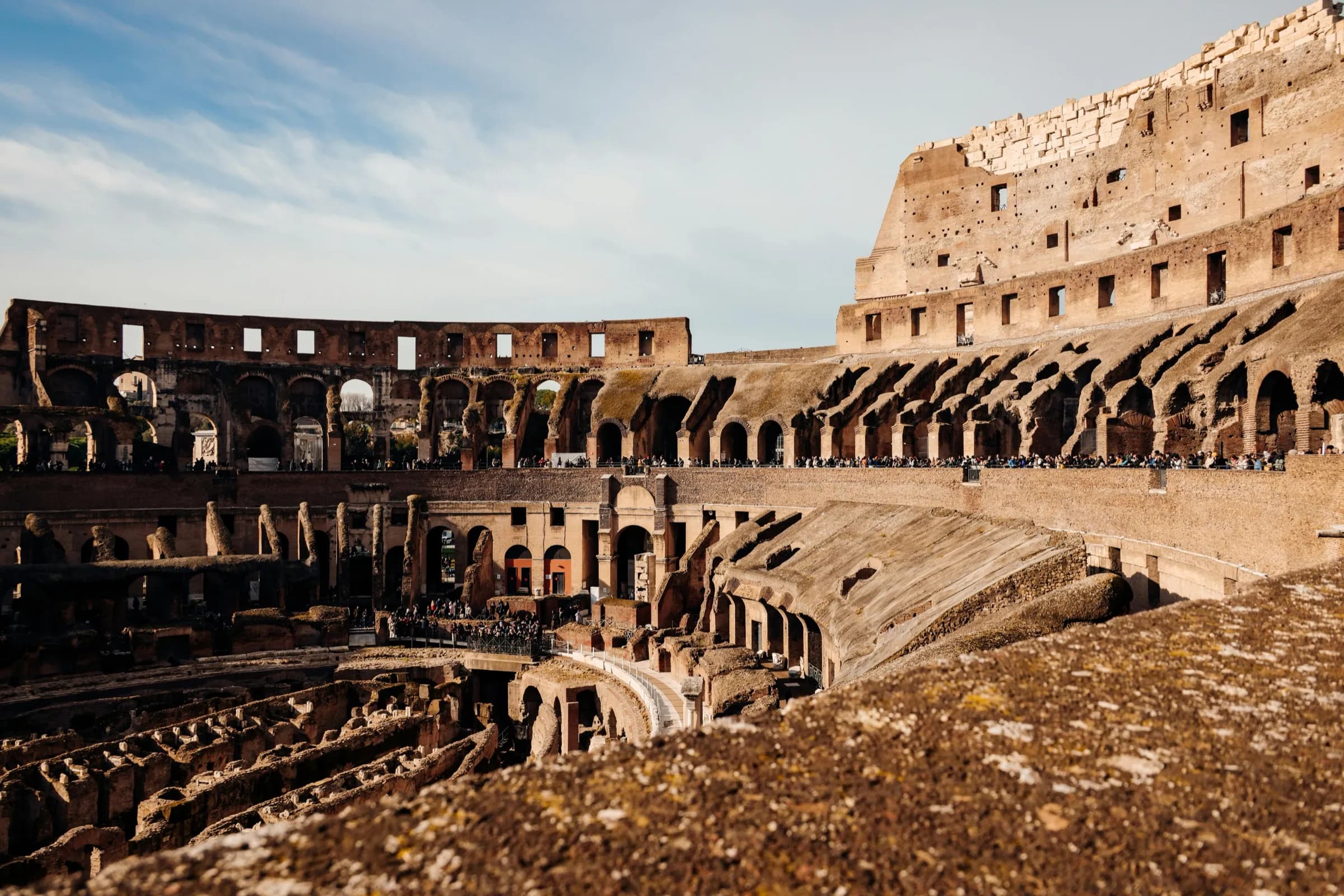 Ancient Roman colosseum