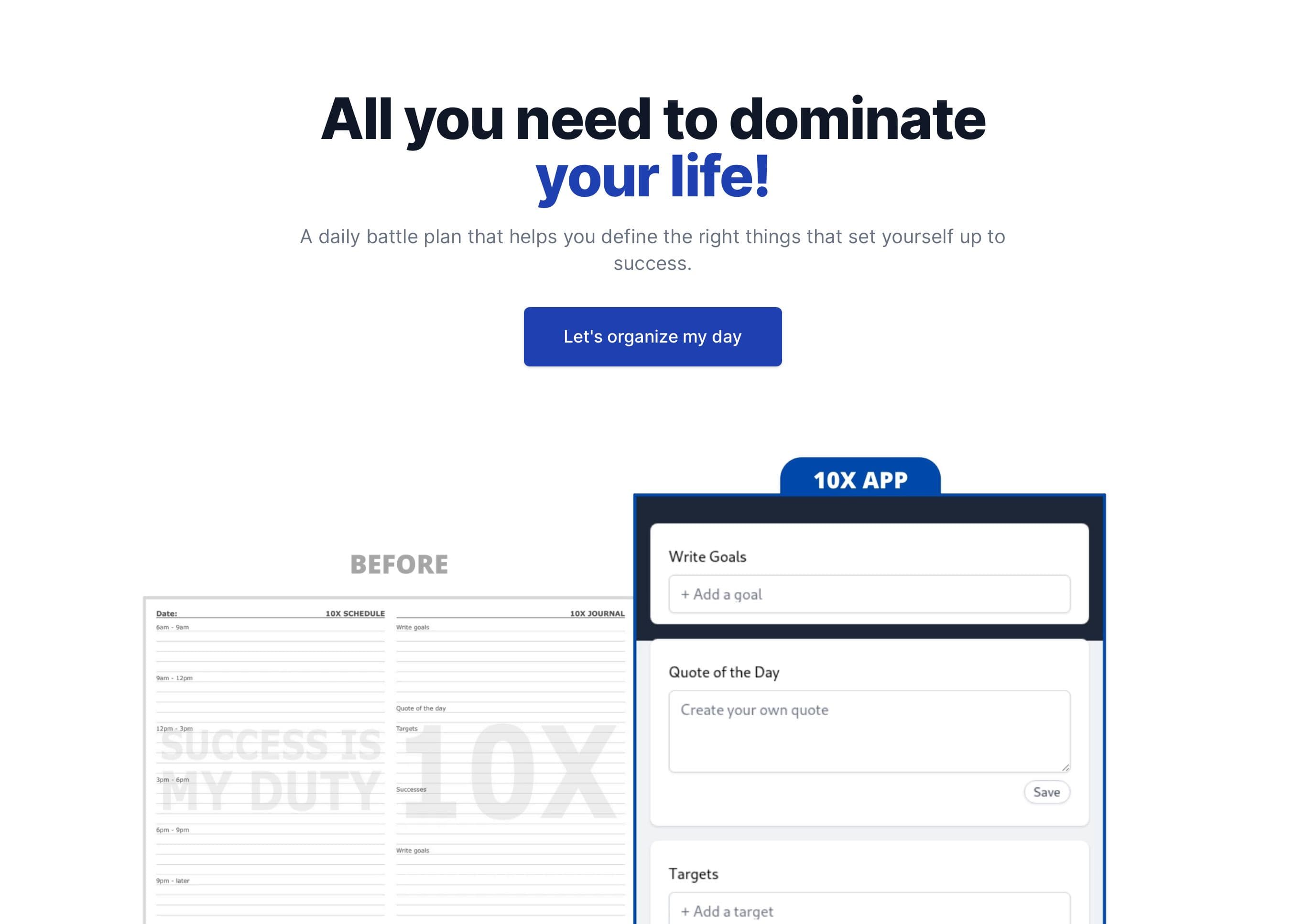 10X Planner